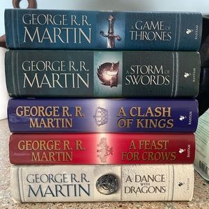 Game of Thrones series, hardcover, George R R Martin